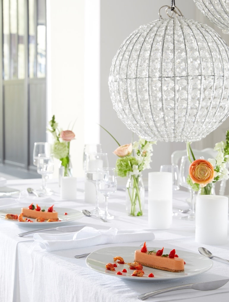 entrée écrevisses repas gala mariage traiteur